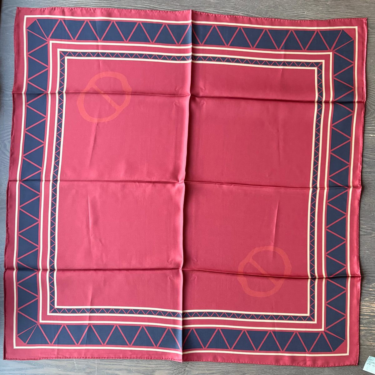Beaivi Sámi Silk Shawl- Red and Blue