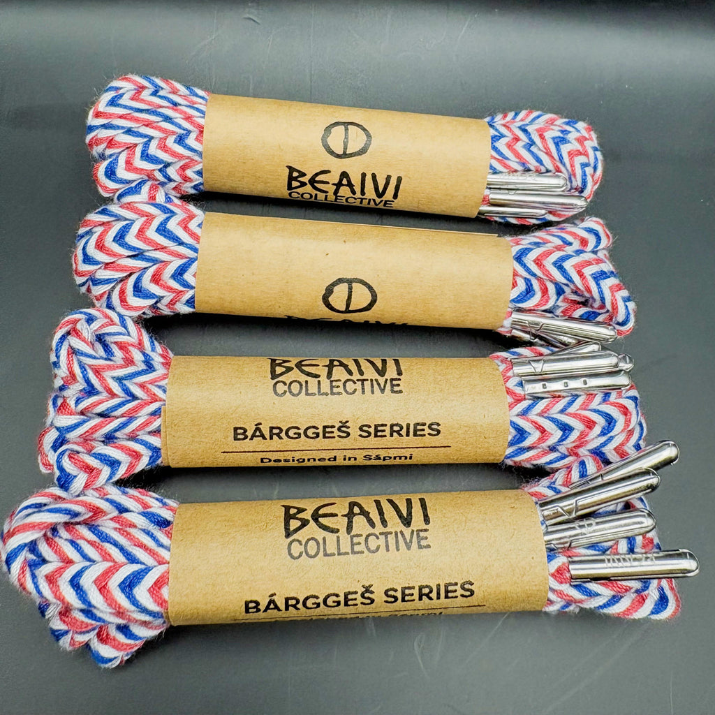 Beaivi Bárggeš Series – Almmáiolbmo Premium Shoelaces